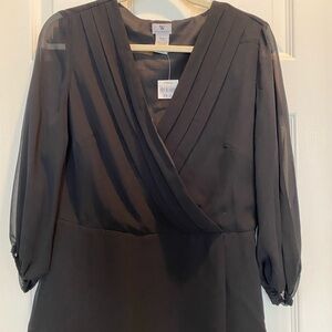 Worthington Black Long Sleeve Blouse